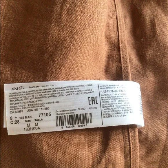 Mango Men’s M Ming Man sustainable Linen button down - Picture 8 of 9